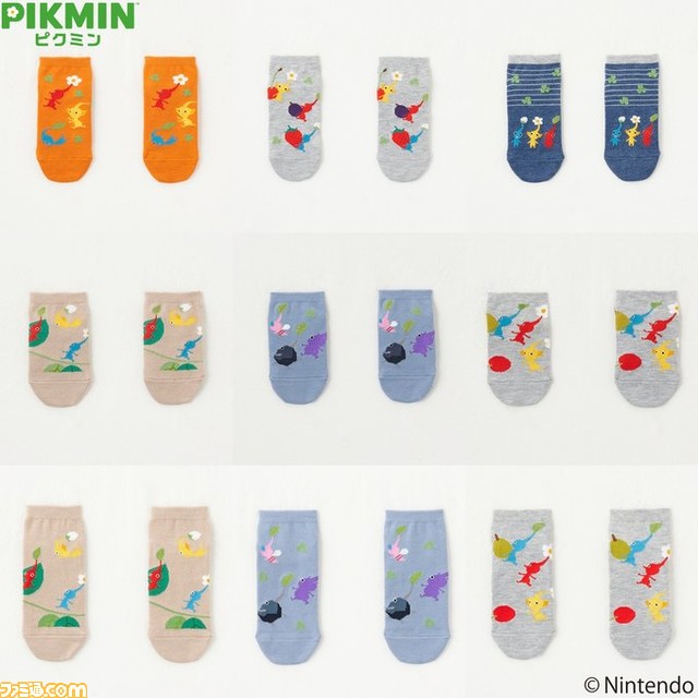 【ピクミン】デザインのソックスがしまむらオンラインストアで本日（2/21）より予約受付中。キッズ・レディース・メンズの30種が登場
