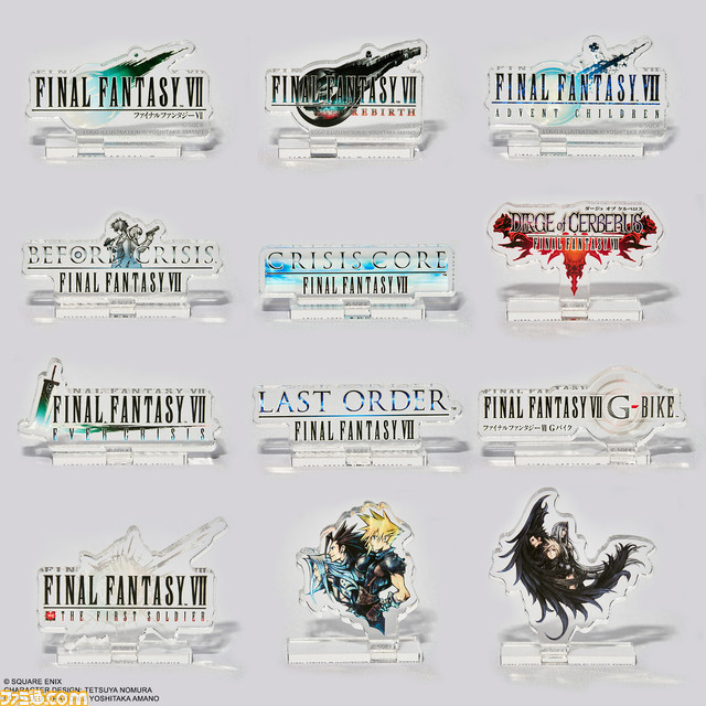 『FF7』シリーズのロゴアクスタが当たるオンラインくじが本日（2/22）発売。原作や最新作『リバース』や『クライシスコア』、周年記念ロゴまであらゆるロゴがアクスタ化