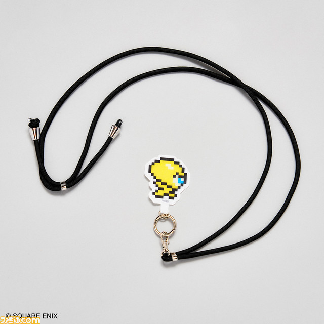 『サガ』スマホショルダーストラップが登場。せんせい、ひらめきマークのドット絵をデザイン。スクエニECサイトで予約受付中