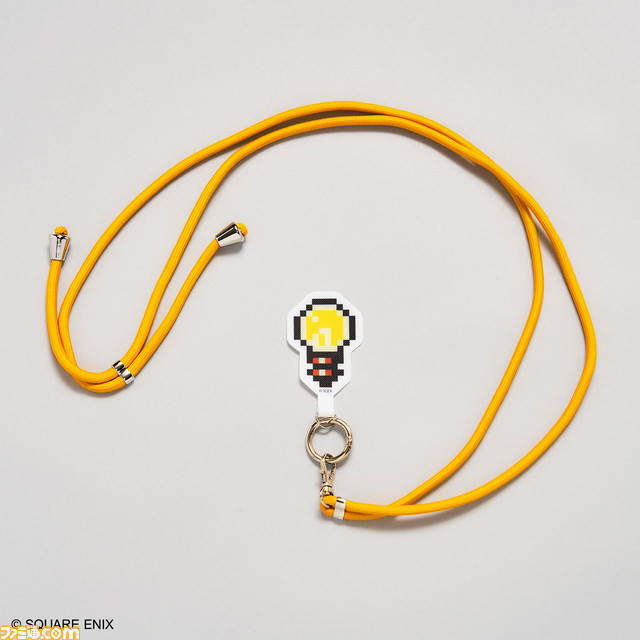 『サガ』スマホショルダーストラップが登場。せんせい、ひらめきマークのドット絵をデザイン。スクエニECサイトで予約受付中