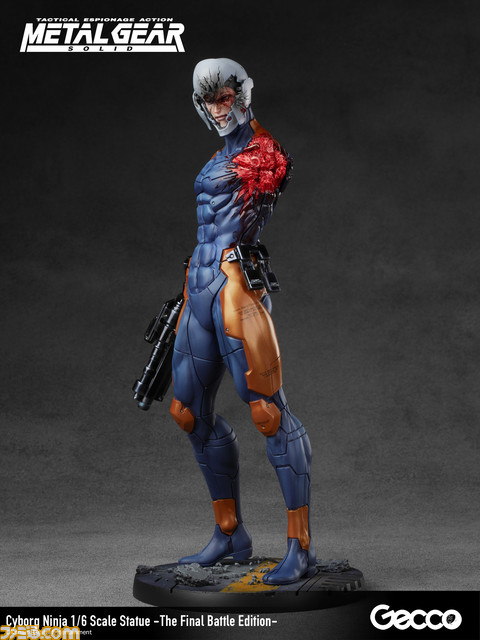 『メタルギアソリッド』サイボーグ忍者最終決戦版が1/6スケールでフィギュア化。レーザー砲で切断された左腕や損傷したヘルメットを生々しく再現