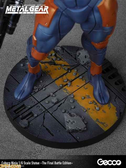 『メタルギアソリッド』サイボーグ忍者最終決戦版が1/6スケールでフィギュア化。レーザー砲で切断された左腕や損傷したヘルメットを生々しく再現