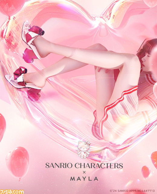 【サンリオ】クリオネをイメージしたハローキティやシナモロール、クロミなどのサンダルが3月4日17時より予約開始。ヒール部分はキュートなハート型