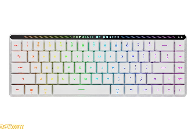 ROG新作ゲーミングキーボード『ROG Falchion RX Low Profile』3月8日発売。ブランド初のロープロファイルスイッチ、トライモード接続機能が搭載