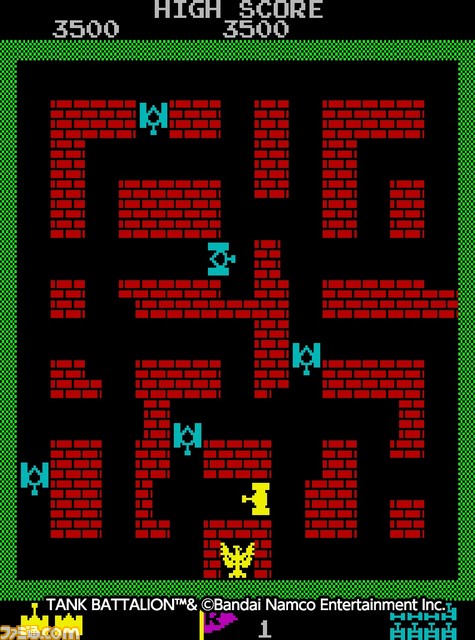 【アケアカ】『タンクバタリアン』が3月7日配信。タンクを操縦し敵から司令部を守るシューティング。『バトルシティー』や『タンクフォース』の原点