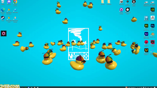 プールに浮かぶアヒルを眺めるだけなゲームのデスクトップ版が発表。デスクトップに好きなアヒルを好きなだけ浮かべよう。4/1にSteamにて配信予定