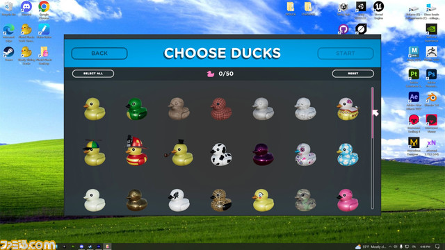 プールに浮かぶアヒルを眺めるだけなゲームのデスクトップ版が発表。デスクトップに好きなアヒルを好きなだけ浮かべよう。4/1にSteamにて配信予定