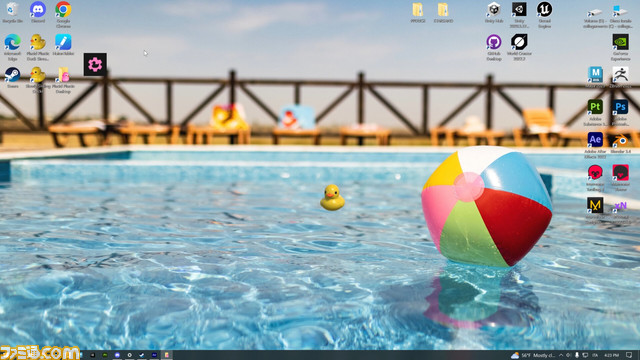 プールに浮かぶアヒルを眺めるだけなゲームのデスクトップ版が発表。デスクトップに好きなアヒルを好きなだけ浮かべよう。4/1にSteamにて配信予定