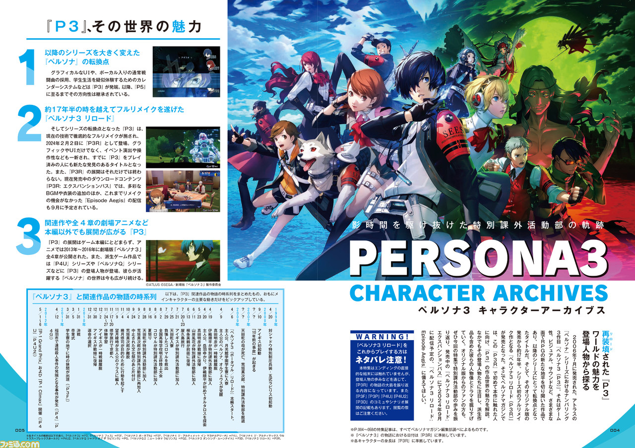 ペルソナ3 リロード』を筆頭に『ペルソナ3』シリーズを大特集