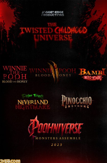『プーニバース(POONIVERSE)』構想発表。映画『プー あくまのくまさん』を皮切りに、バンビやピノキオなど怪物化した人気キャラたちがアッセンブル