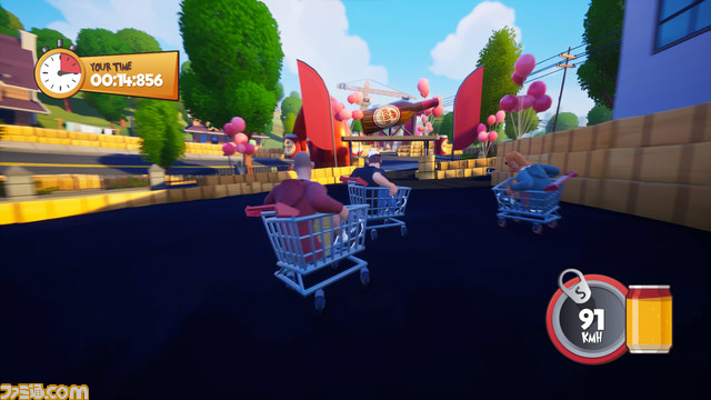 ショッピングカート限定レースゲーム『Slackers - Carts of Glory』Steamページ公開。ブレーキなしのデンジャラスバトル