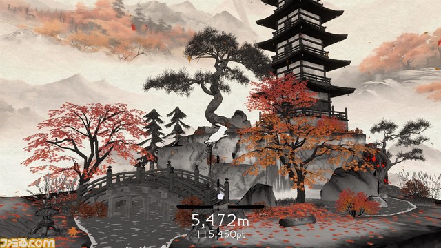 水墨山水画の世界を飛び回るジャンプアクション『点睛』完全版が本日(3/25)よりSteamで配信。条件達成でエンドレスプレイが解放可能に