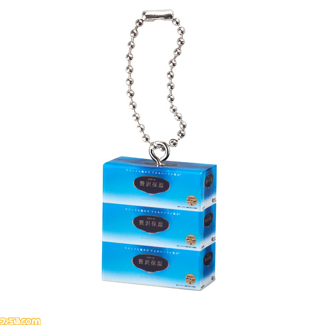 【エリエール】ティシュやトイレットペーパーがミニチュアチャーム化。ガシャポンで4月中旬に発売