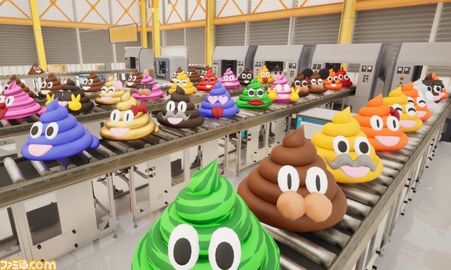 うんちの品質管理を行う『うんちがいさがし』が4月11日発売。次々とベルトコンベアを流れるうんちを検品していく高速まちがい探し