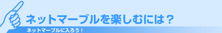 ネットマーブルを楽しむには？