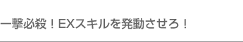一撃必殺！ EXを発動させろ！