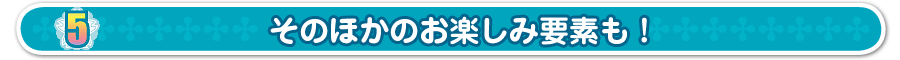 (5)そのほかのお楽しみ要素も！