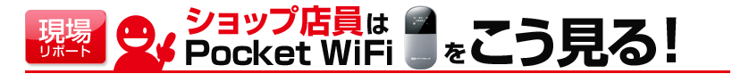 現場リポート：ショップ店員はPocket WiFiをこう見る！