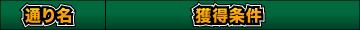 通り名｜獲得条件