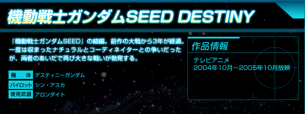機動戦士ガンダムSEED DESTINY