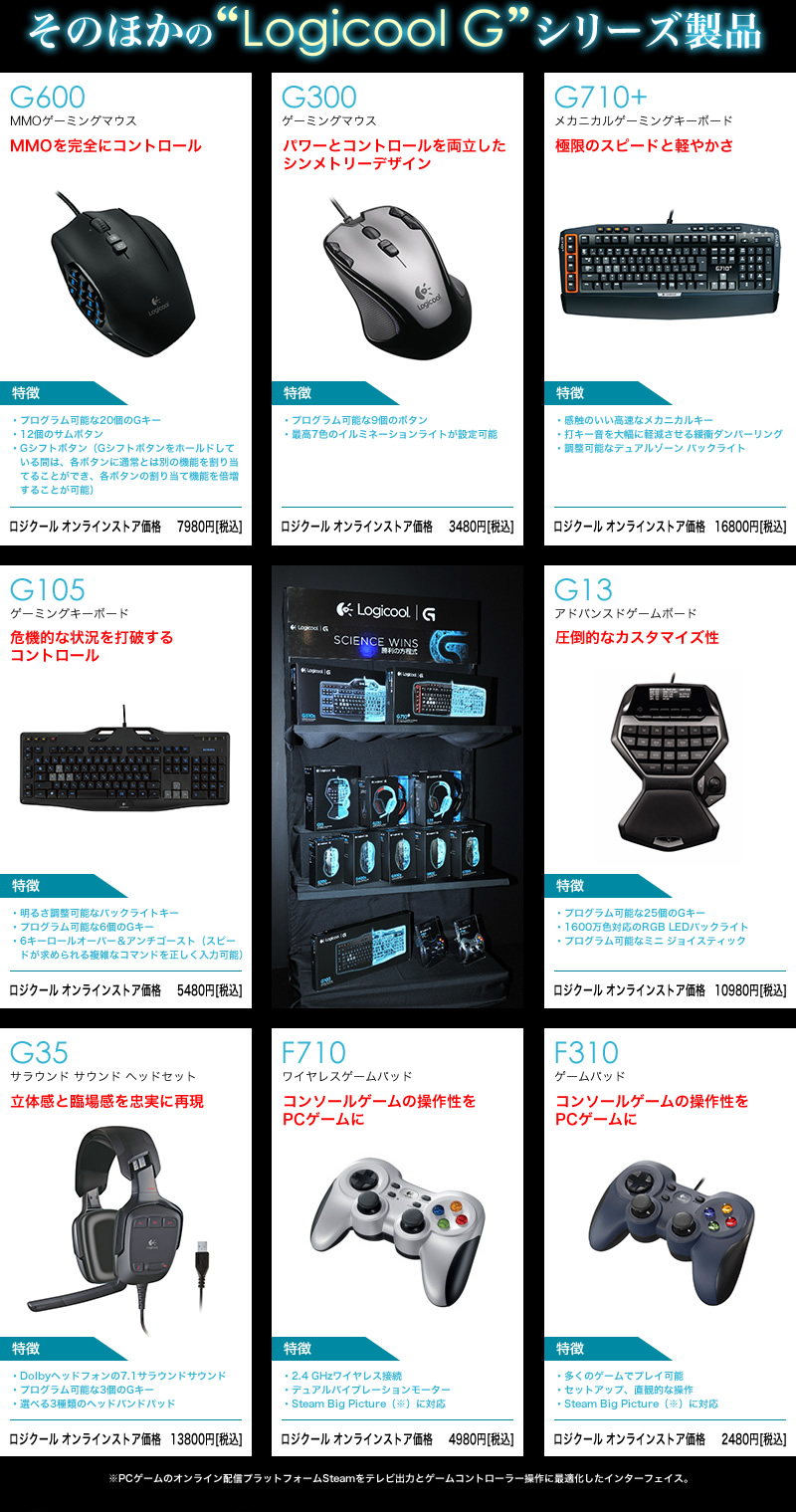そのほかの“Logicool G”シリーズ製品