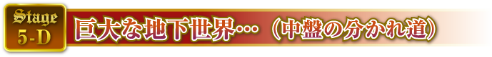 STAGE5-D 巨大な地下世界…（中盤の分かれ道）