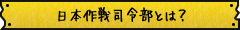 日本作戦司令部とは？