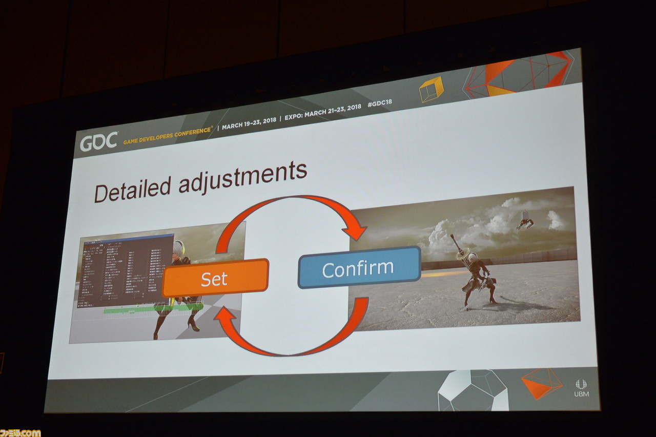 『NieR: Automata』“触った瞬間に楽しい”アクションへのアプローチと、ヨコオ氏の考える“ゲームの自由”、そして隠された密かな願い【GDC 2018】_07