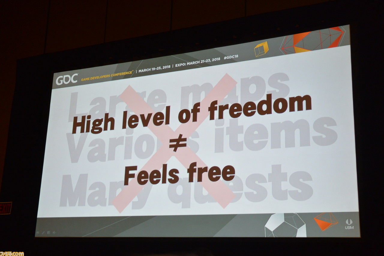 『NieR: Automata』“触った瞬間に楽しい”アクションへのアプローチと、ヨコオ氏の考える“ゲームの自由”、そして隠された密かな願い【GDC 2018】_10