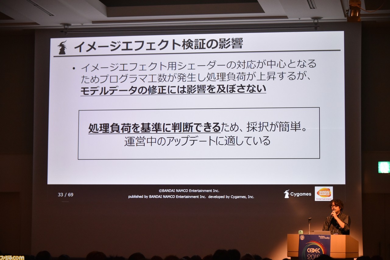 『デレステ』のアイドルたちがさらに輝く“リッチ”表現をどのようにして3ヵ月で実現したのか【CEDEC 2018】_16