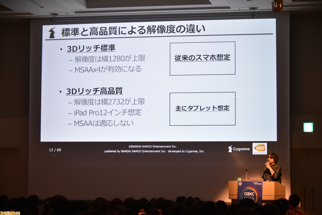 『デレステ』のアイドルたちがさらに輝く“リッチ”表現をどのようにして3ヵ月で実現したのか【CEDEC 2018】_05