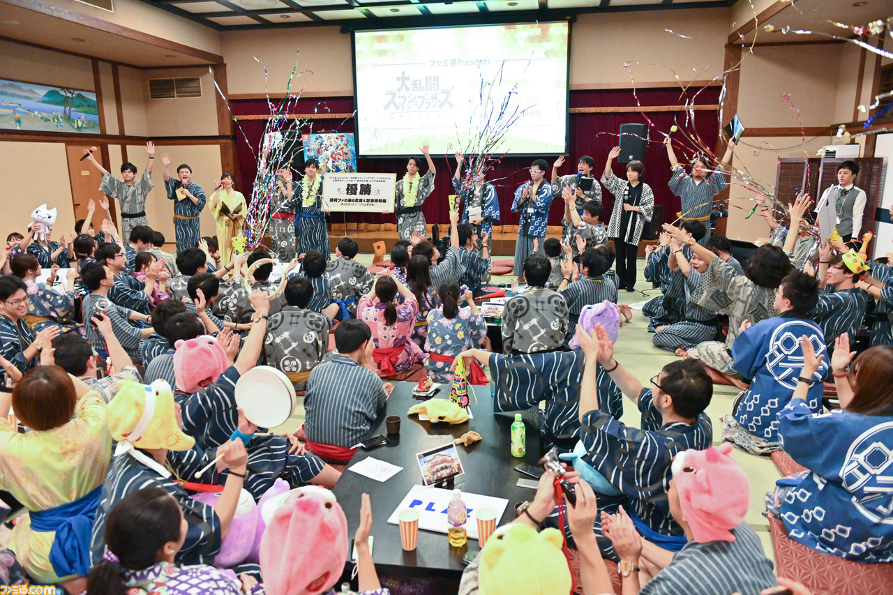 『スマブラSP』企業対抗戦、温泉でSIEや特許庁がにこやかに火花を散らしたバトルをリポート。桜井氏「大正製薬のパルテナはやばい」_49