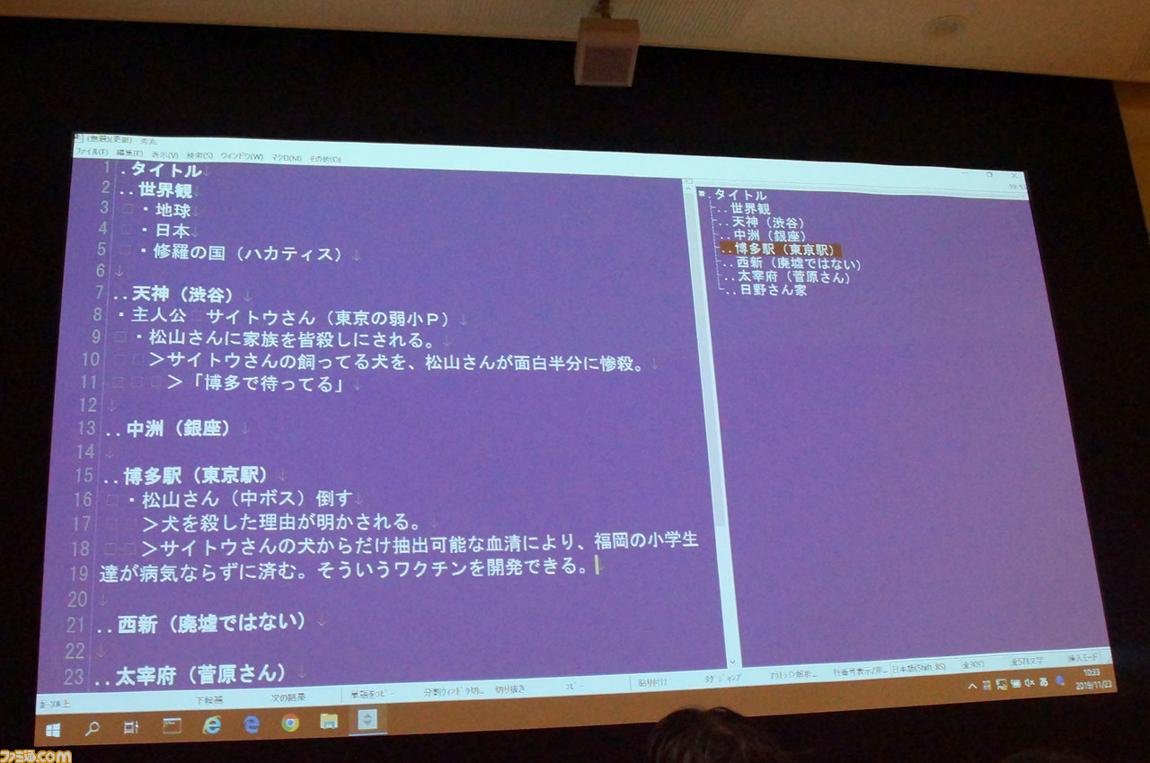 ヨコオタロウ氏が“サイトウが日野神と戦うRPG”のシナリオを即興作成! 基調講演“宇宙で2番目にダメなゲームの作り方”【CEDEC+KYUSHU 2019】_29