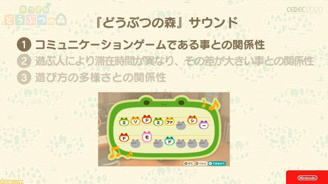 『あつ森』サウンドには“スキマ”が重要。ゲームプレイの根幹から生まれた音楽制作の哲学【CEDEC 2020】