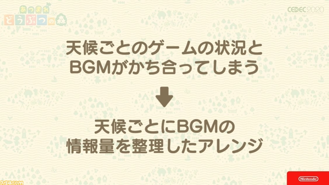 『あつ森』サウンドには“スキマ”が重要。ゲームプレイの根幹から生まれた音楽制作の哲学【CEDEC 2020】