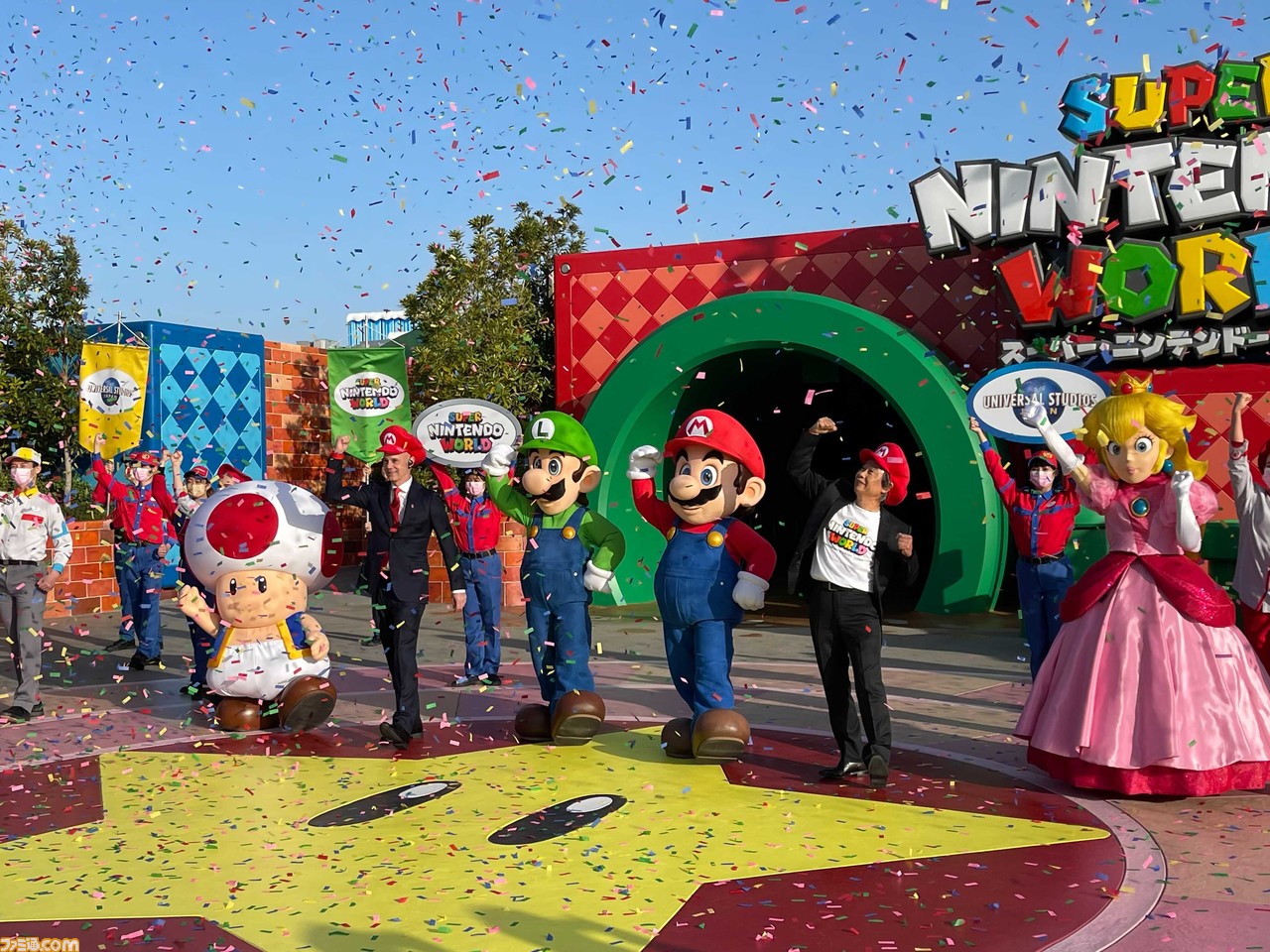 USJ“スーパーニンテンドーワールド”がついにグランドオープン。セレモニーには宮本茂氏やマリオたちも駆け付けた!