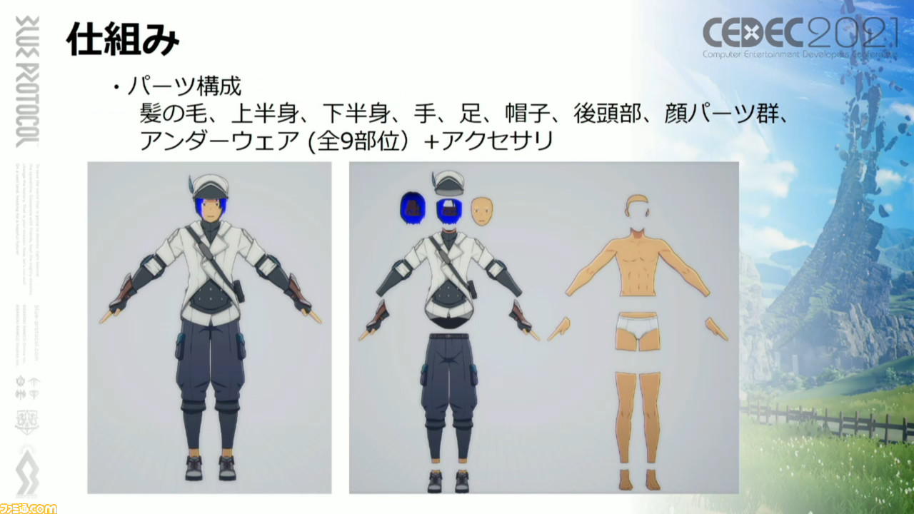 『ブループロトコル』豊かなアニメ表現を実行する秘訣「ニーソックスの食い込みに対応」「ほくろは離れるほど大きく」「マージ処理で負荷を軽減」【CEDEC2021】