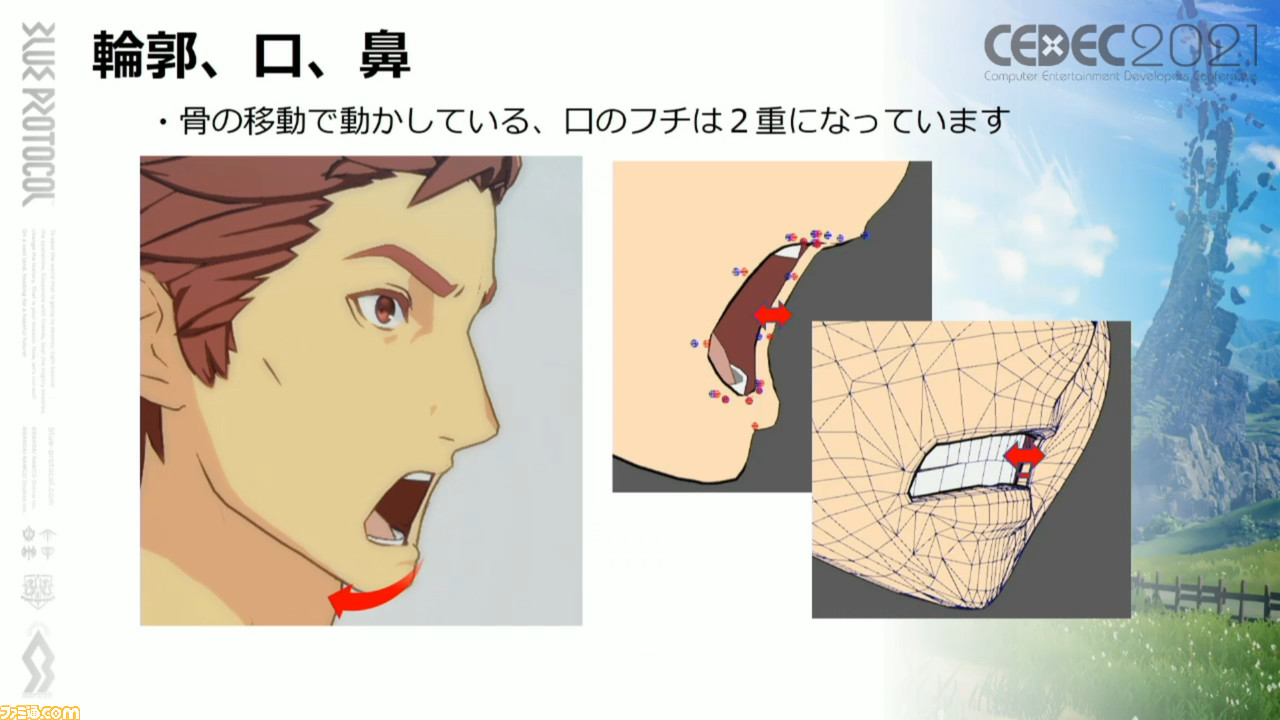 『ブループロトコル』豊かなアニメ表現を実行する秘訣「ニーソックスの食い込みに対応」「ほくろは離れるほど大きく」「マージ処理で負荷を軽減」【CEDEC2021】